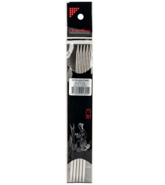 ChiaoGoo SS Double Point 6" (15cm) US6 (4.00mm)