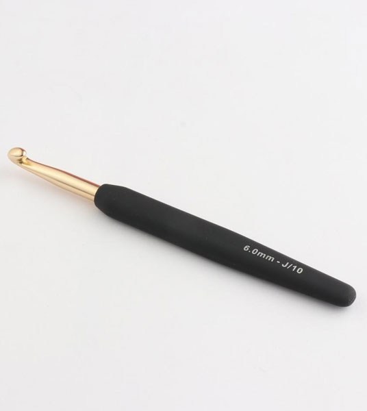 KNITPRO-Crochet-6.00mm-Soft-Feel-Handle-Gold-6.0mm
