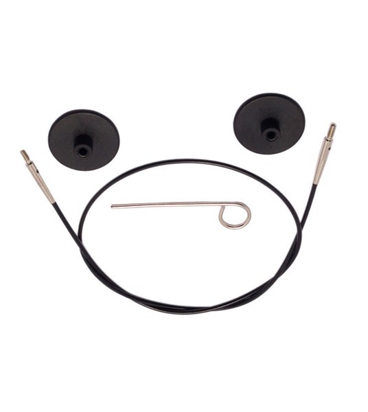 KNITPRO-Interchangeable-Needle-Cable-80cm-Blk-56cm-(22-in.)-to-make-(32-in.)